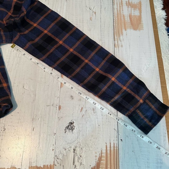 prAna Golden Canyon Flannel Long Sleeve Top Rich Sapphire - Picture 10 of 12